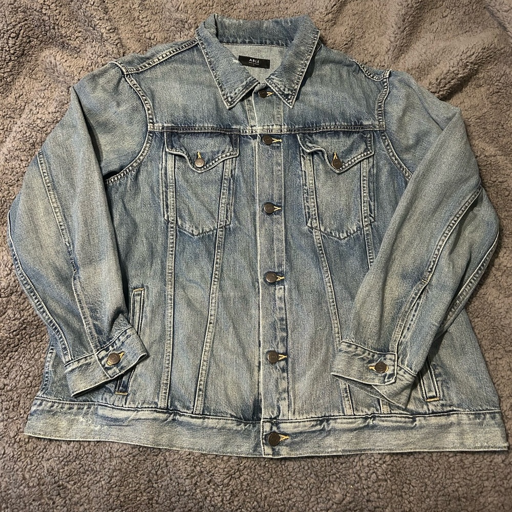 Able Merly Denim Jacket Clean Wash 2X